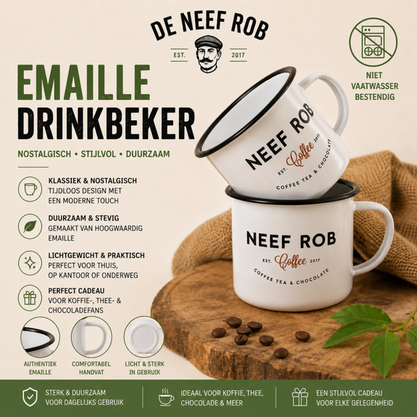 Emaille drinkbeker zoals vroeger