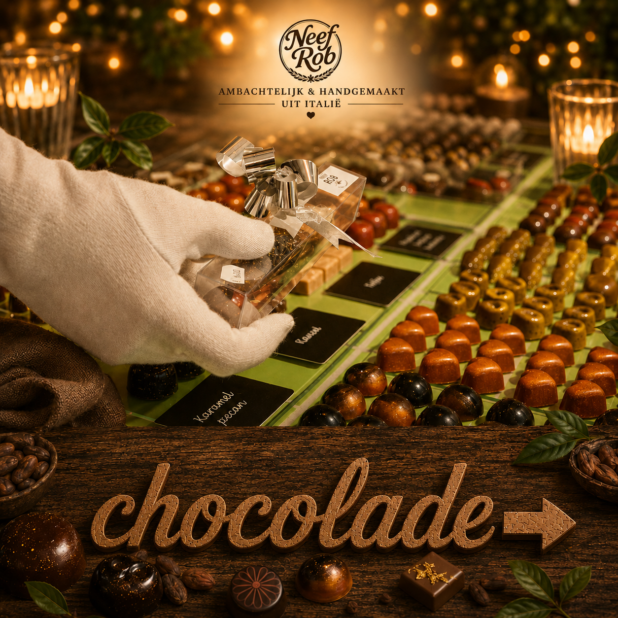 bonbon chocolade neef rob handgemaakt