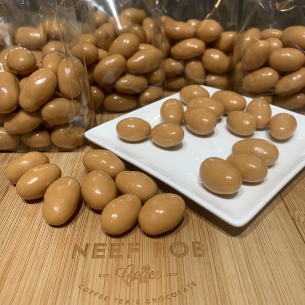 Chocolade amandelen met caramel en zeezout
