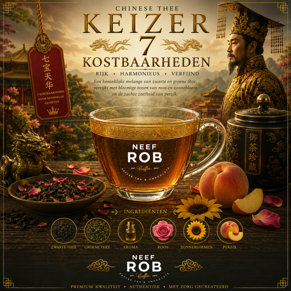 Keizers 7 kostbaarheden (melange van zwarte en groene thee)
