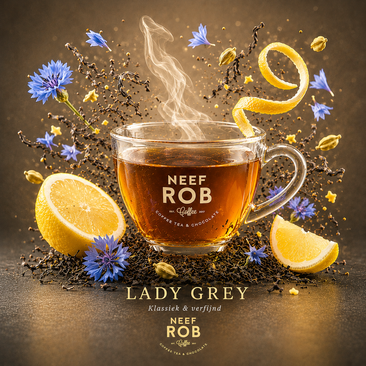Lady Grey, zwarte thee met korenbloem en bergamot