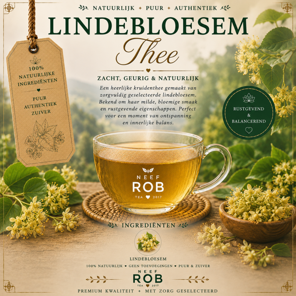 Lindebloesem of lindethee gesneden