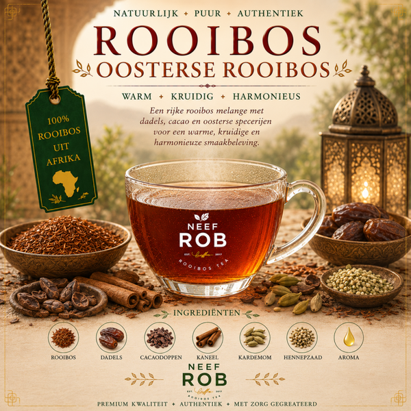 Oosterse Rooibos hennep kaneel thee