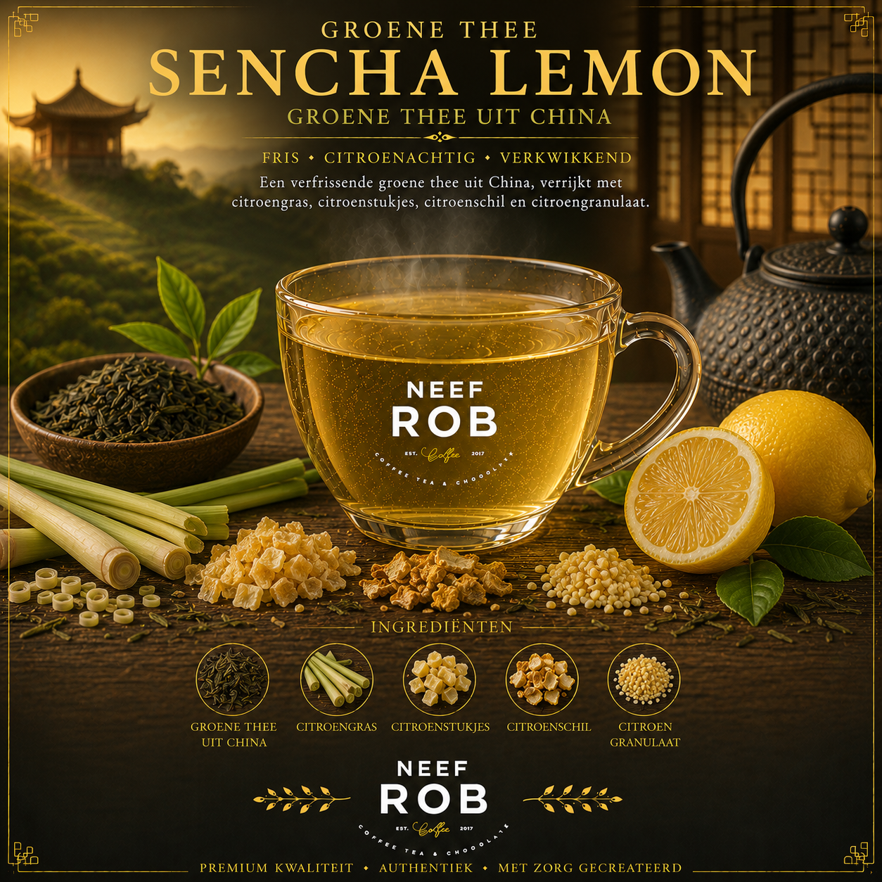 Sencha (groene thee) met lemon