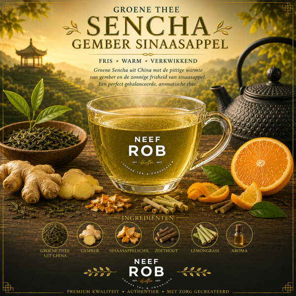 Sencha met gember en sinaasappel (groene thee)
