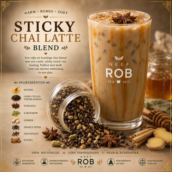 Chai latte blend, een specerijen en thee mix. (geen suiker toegevoegd)