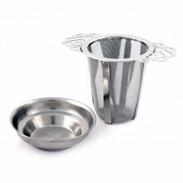 metale theezeef met lekbakje