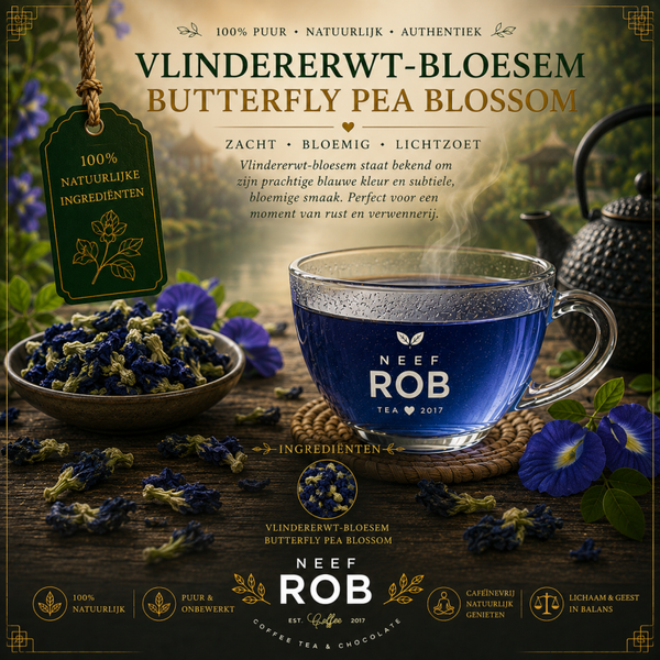 Kitteloem, Butterfly Pea, Bluechai, Vlindererwt bloem of Clitoria ternatea