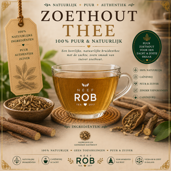 Zoethout gesneden om thee van te maken tegen stress