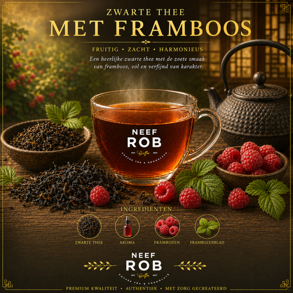 Frambozenthee een combi van zwarte thee met framboos