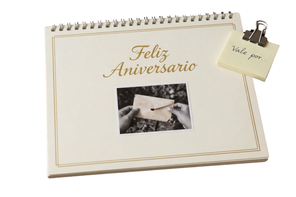Librito regalo personalizado para aniversario con fotos y recuerdos