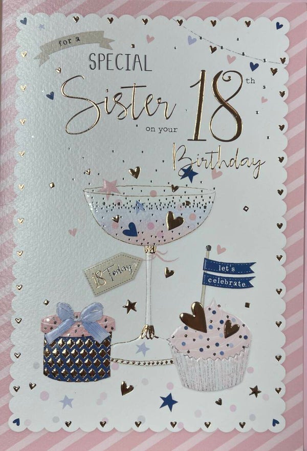 Sister - 18th Birthday Card