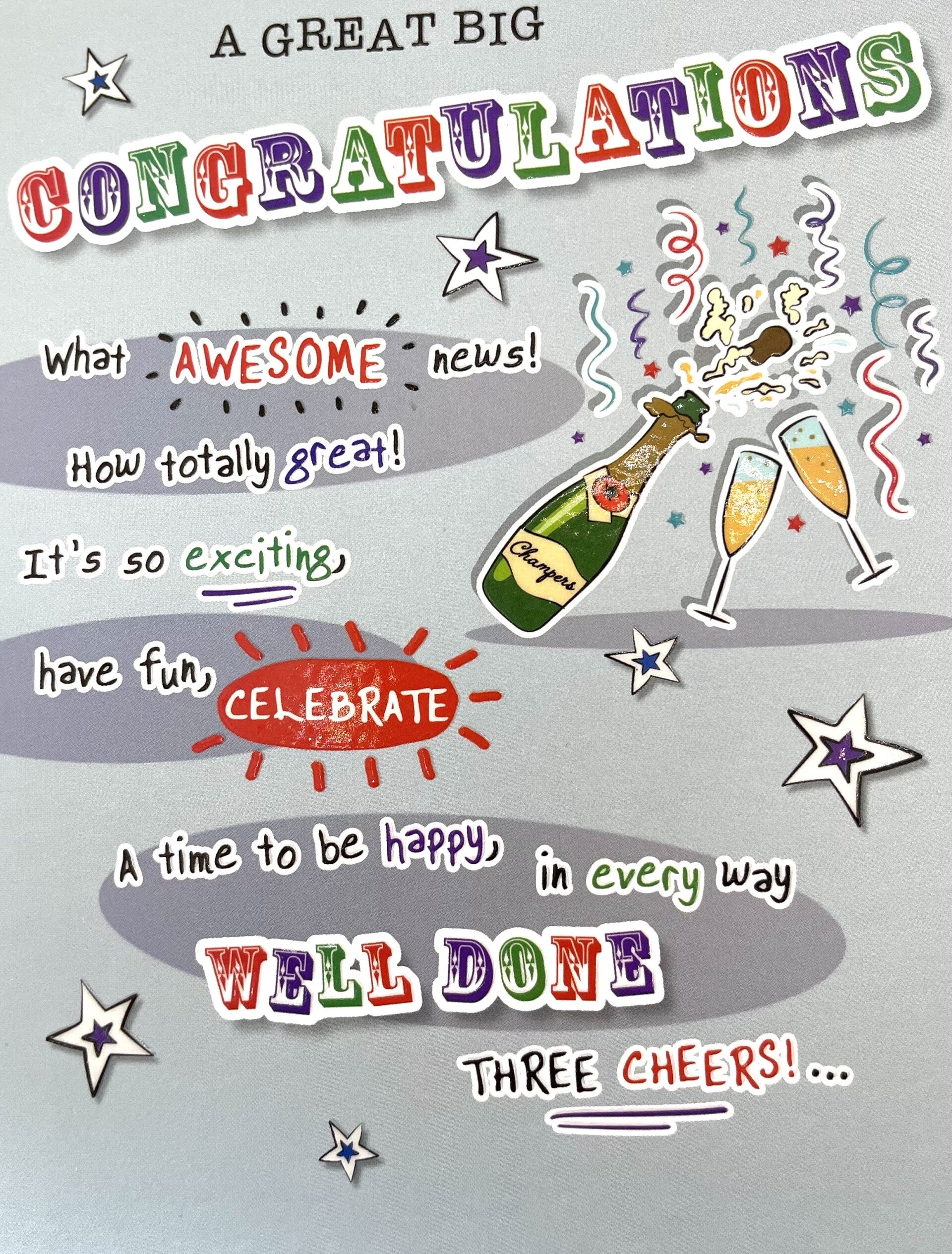 Congratulations - A great big congratulations