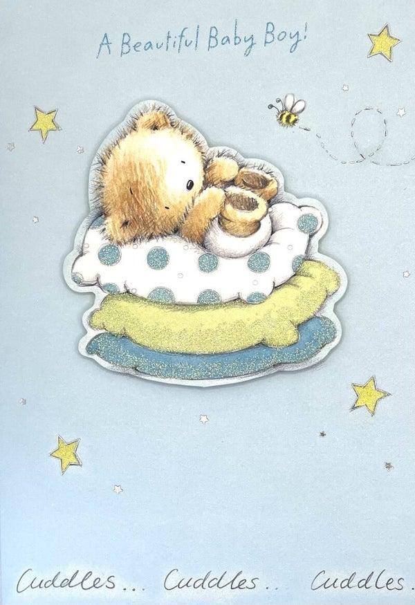 Birth Boy Card - A Beautiful Baby Boy!