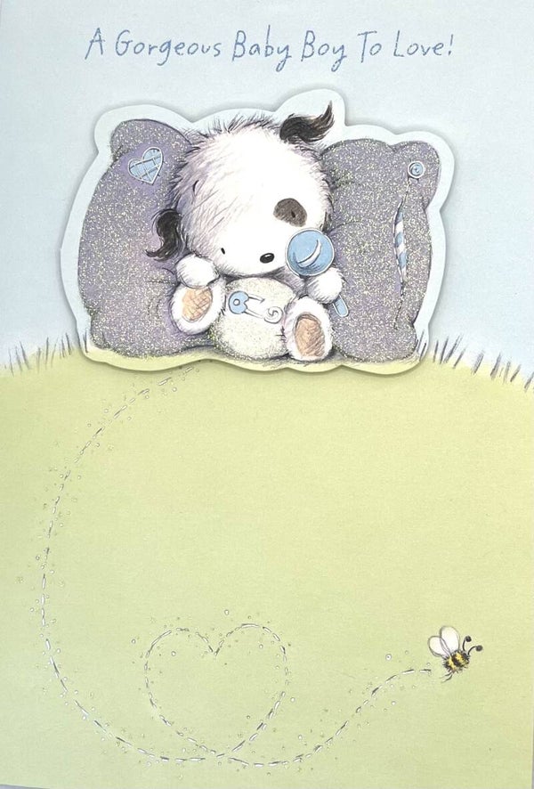 Birth Boy Card - A Gorgeous Baby Boy to Love