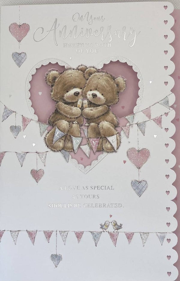 Anniversary Card - On Your Anniversary - Here's to Both of You