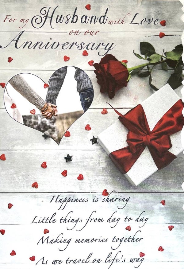 Husband Anniversary Card - For My Husband with Love