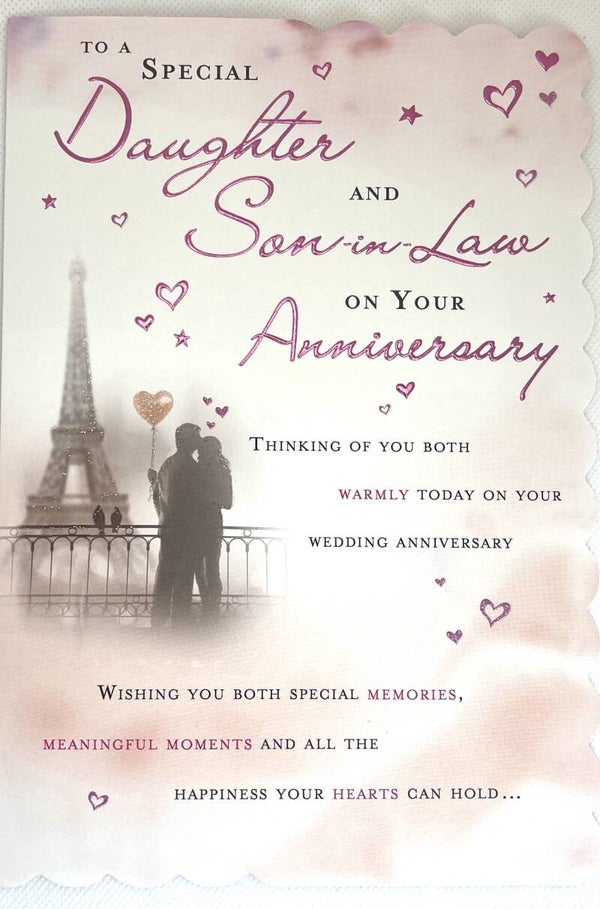 Anniversary Card - To a Special Daughter and Son-in-Law