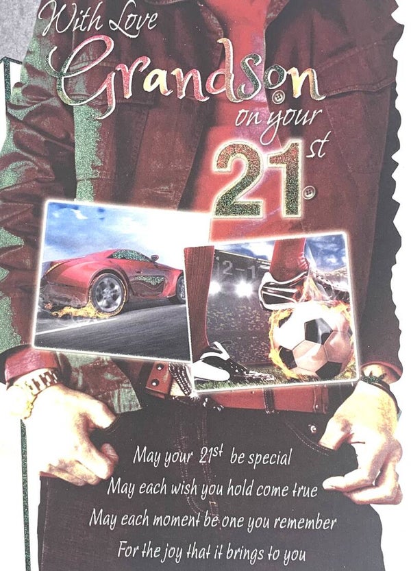 Grandson birthday - grandson on your 21st birthday