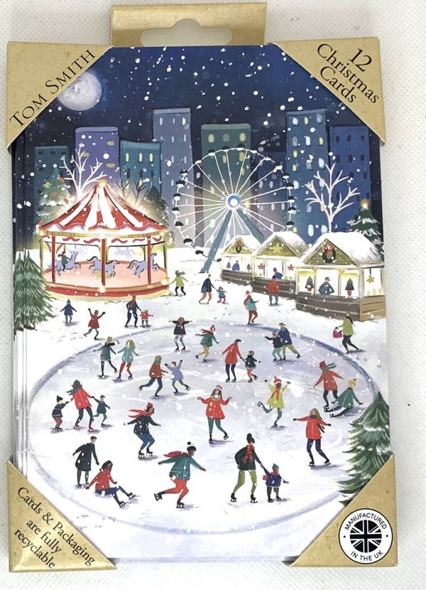 Christmas - Tom Smith Pack of 12 Christmas cards