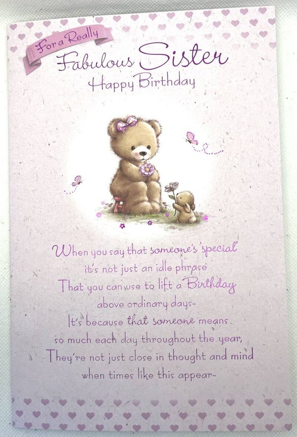 Sister - For a really fabulous sister happy birthday