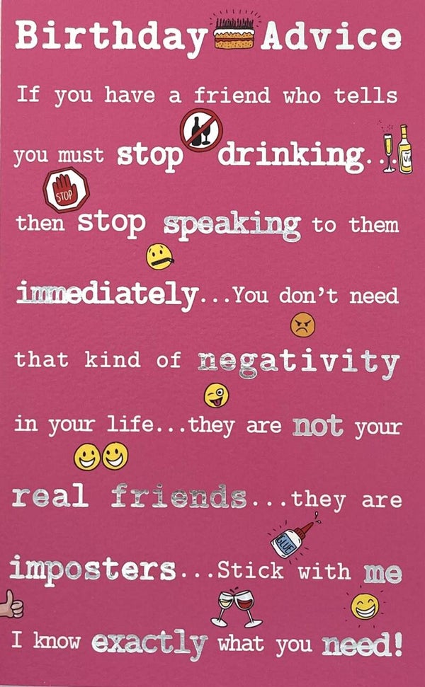 Birthday card - birthday advice