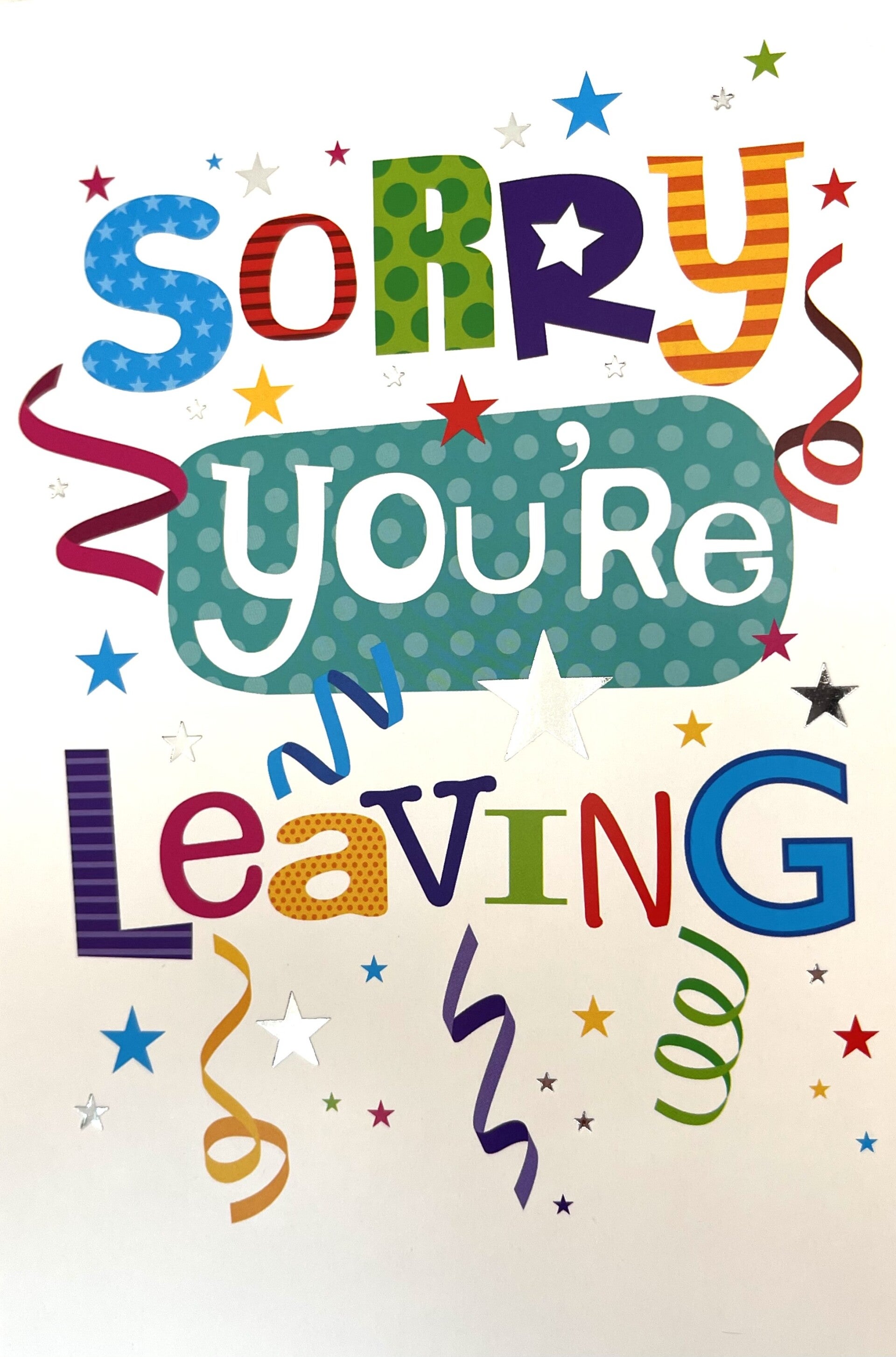 Sorry you're leaving