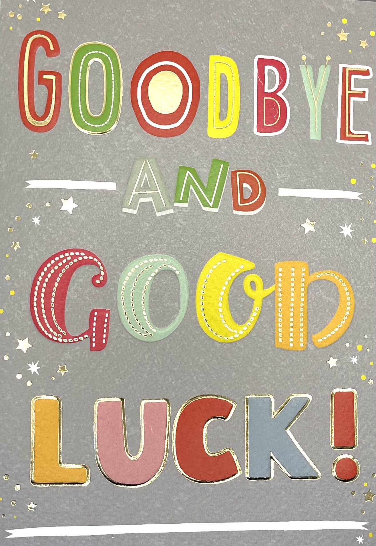 Goodbye and good luck