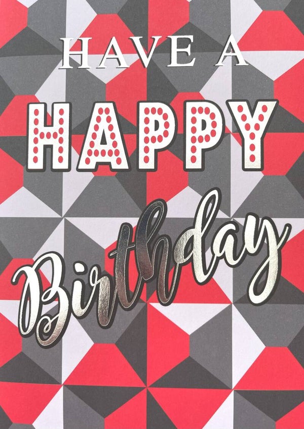 Happy Birthday - chequered