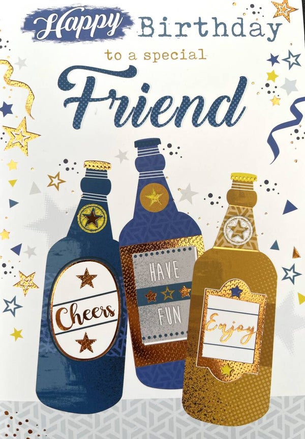 Friend Birthday Card (beer bottles)