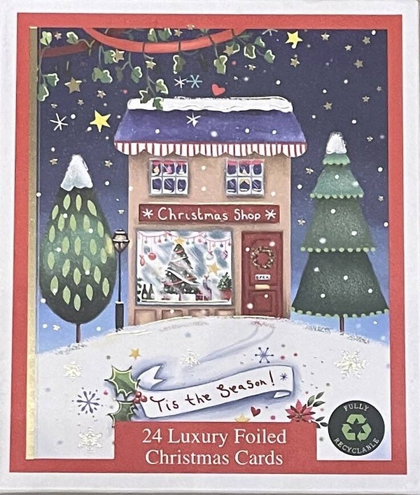 Tom Smith boxed Christmas cards - 24 christmas cards