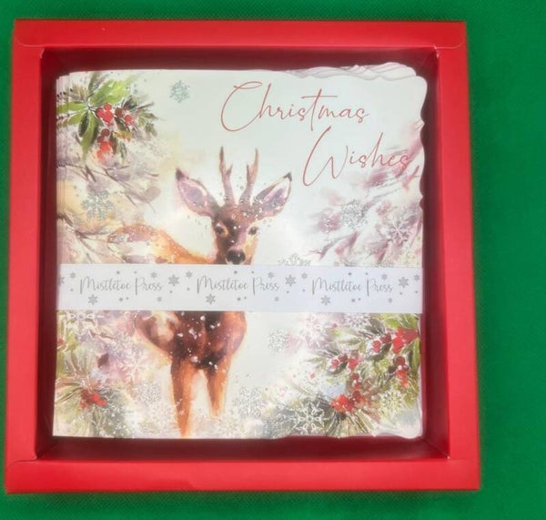 Christmas - box of 10 premium Christmas Cards - Deer