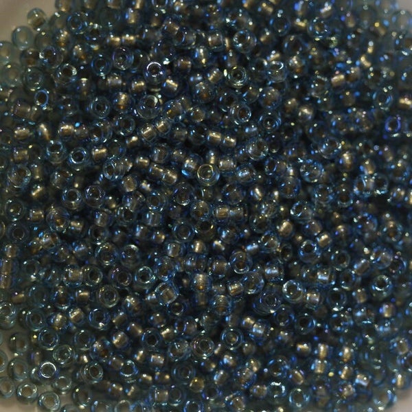 11/0-3741 Fancy Lined Blue Silver