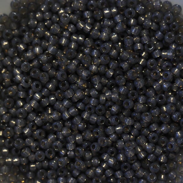 11/0-0650 Dyed Rustic Grey Silver Lined Alabaster