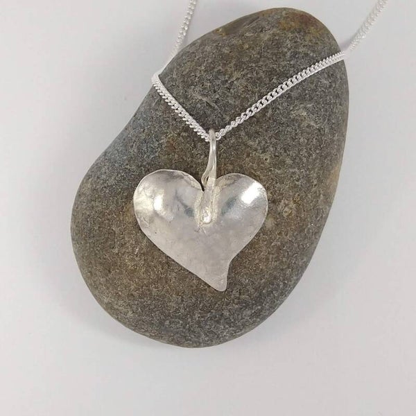 Sterling silver heart pendant