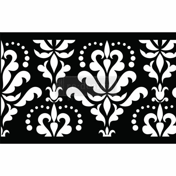 Re-design with prima - Stick & Style - Damask Flourish - stencil