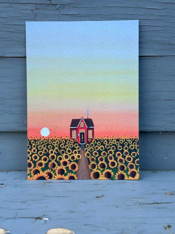 Kaart - Zonnebloemen