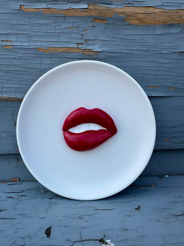 Lippen bordje - Neutraal - Rood glans