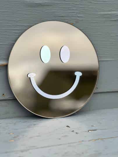 Smiley spiegel - Holografisch - Small