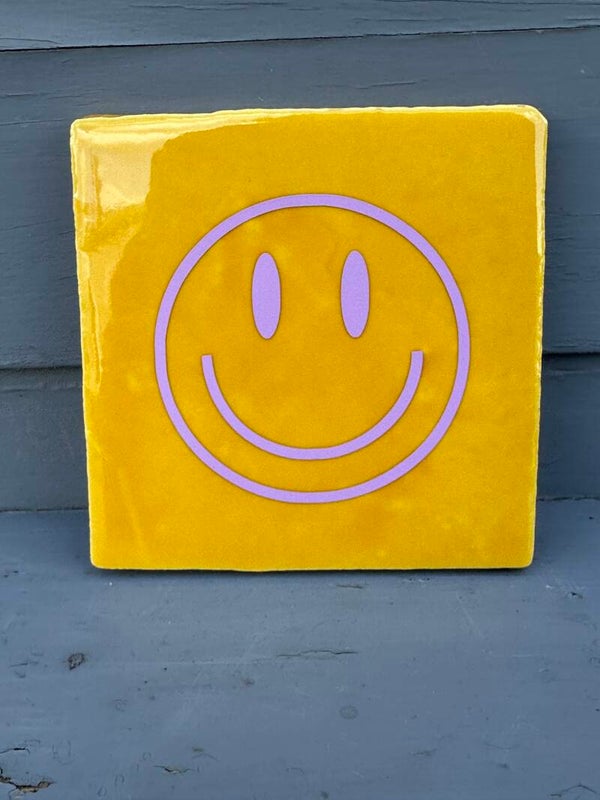 Quote tegeltje - Smiley - 10x10