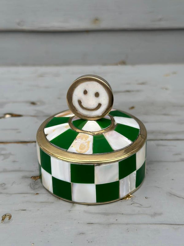 Treasure box - Smiley dark green