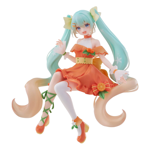 Hatsune Miku Noodle Stopper PVC Statue Flower Hatsune Miku Citrus Ver. 14 cm