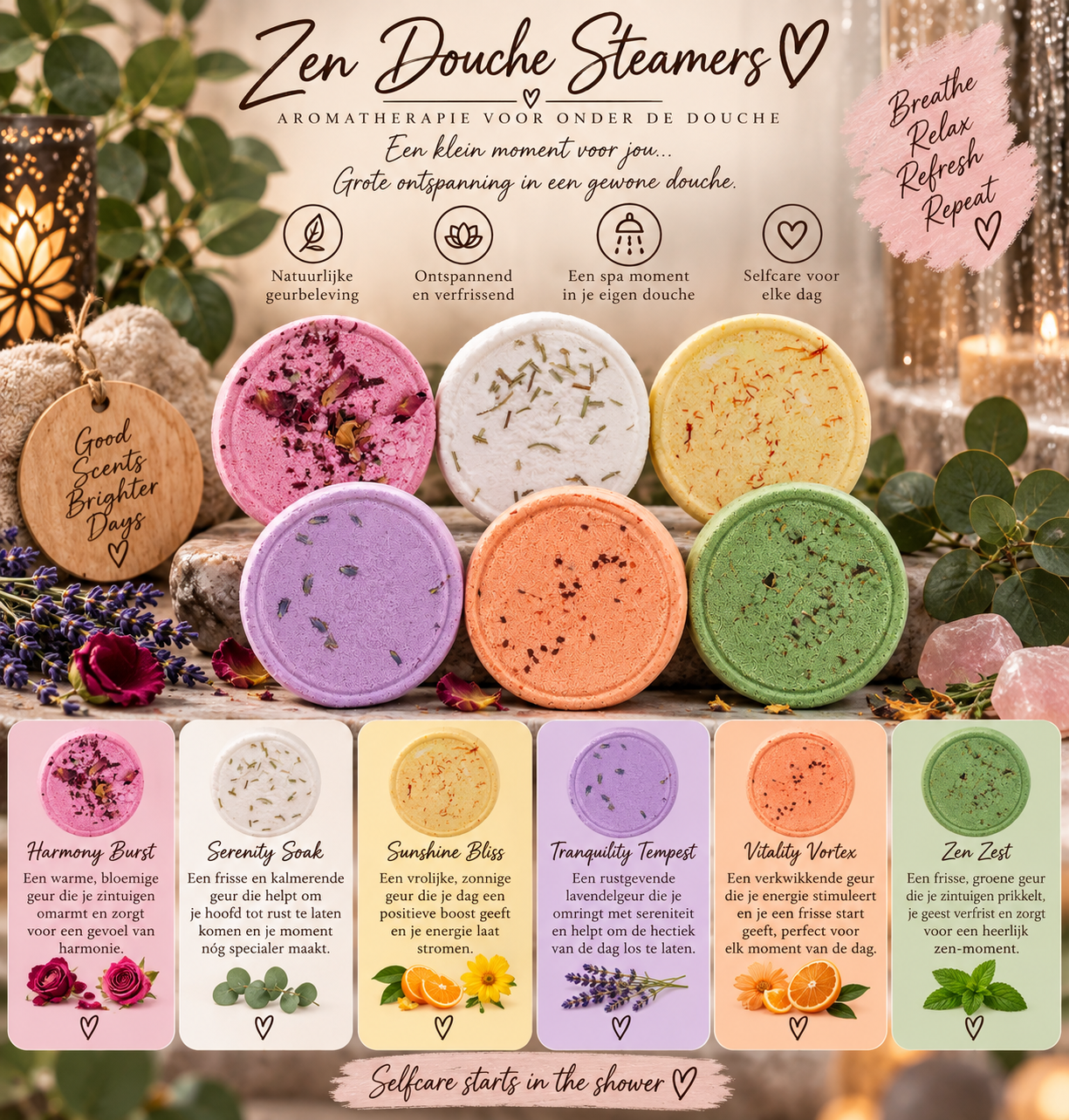 Zen douche Steamers