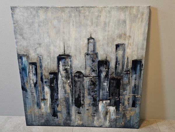 Schilderij Skyline 80x80cm