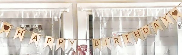 Geburtstagsgirlande aus Holz