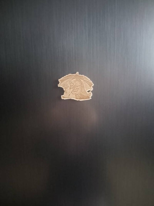 Magnet aus Holz.