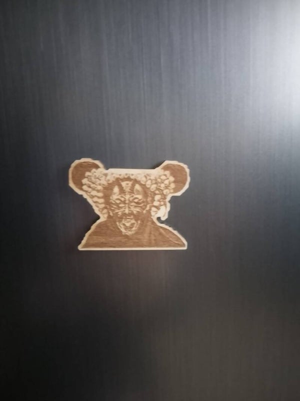 Magnet aus Holz.