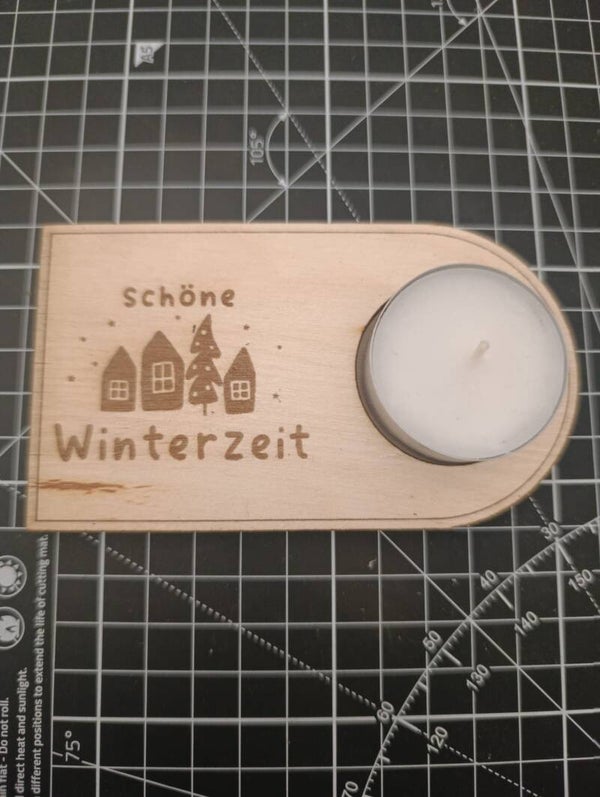 Teelichthalter Winterzeit