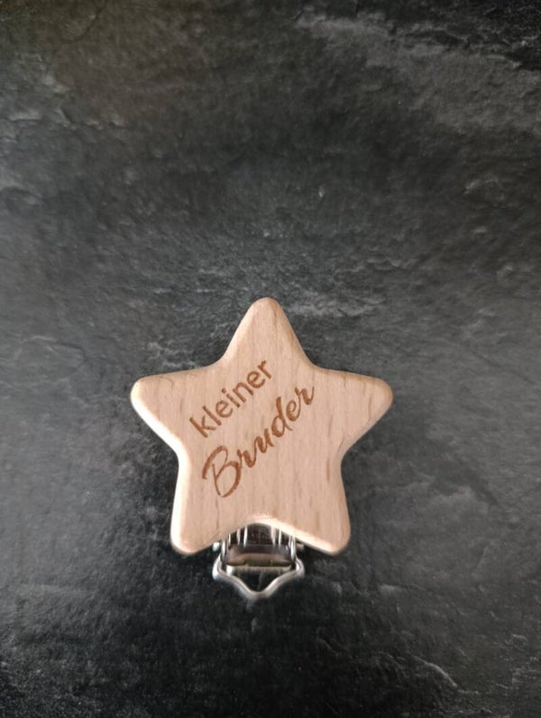 Schnullerclip aus Holz