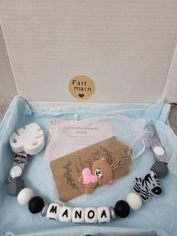 Attache Tétine personnalisé en silicone